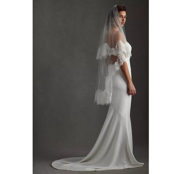 NWT Savannah Miller Emmy Sweetheart Mermaid White Wedding Gown Sz. 14 - Picture 3 of 7